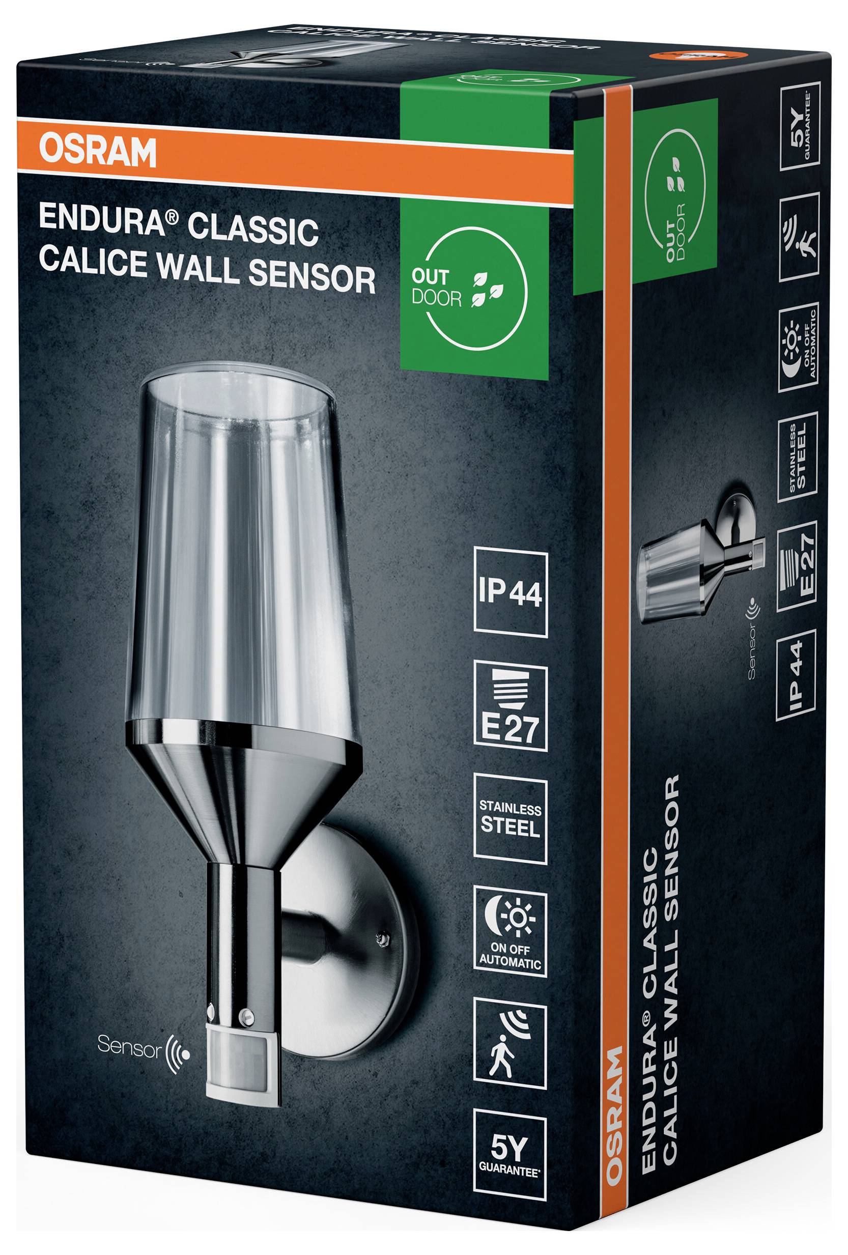 OSRAM HOMELIGHTING ENDURA Classic Calice Wall Sensor E27 4099854460852 LED-buitenlamp (wand) LED E27-2