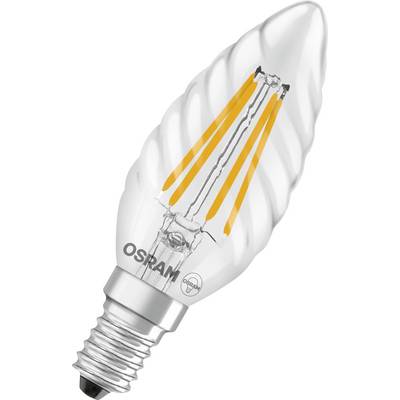 OSRAM HOMELIGHTING 4099854467608 LED-lamp Energielabel D (A - G) E14 Kaars gedraaid 3.4 W Warmwit (Ø x h) 35.00 mm x 35.-0