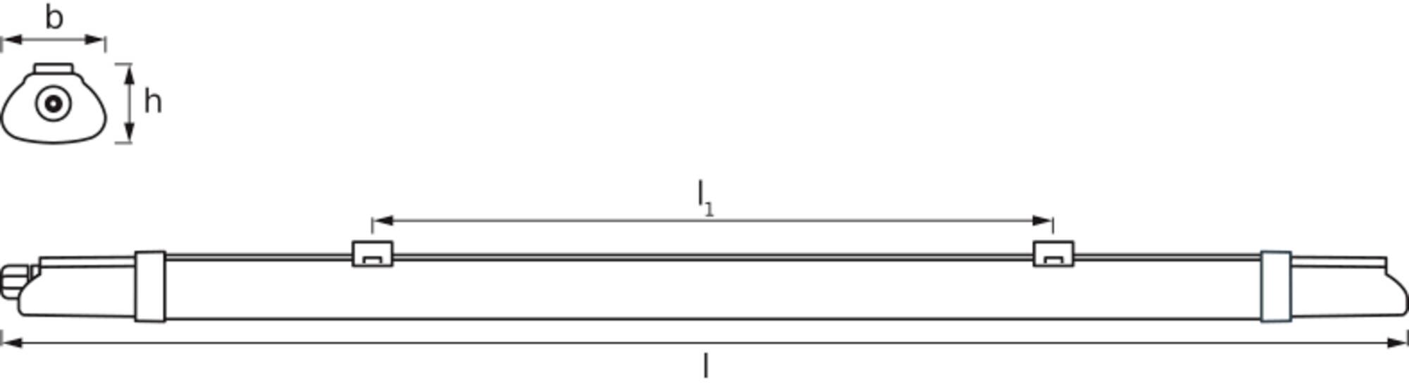 OSRAM HOMELIGHTING Submarine Integrated Slim Value 1.5M 24W 4000K LED-lamp voor vochtige ruimte 24 W-3