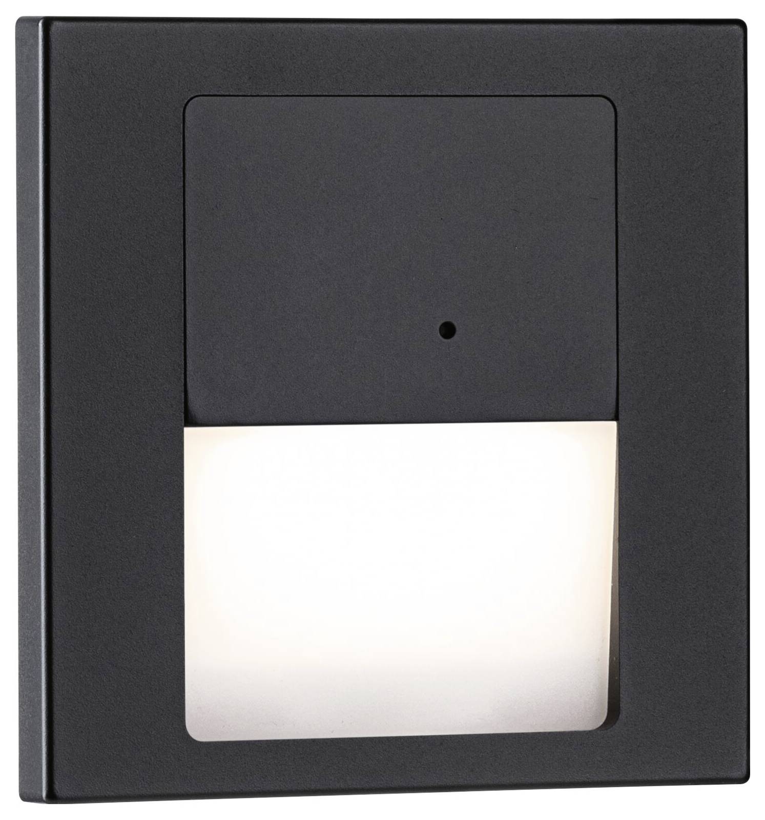 Paulmann 80004 Tsaro eckig 80x36mm 1W 80lm 230V 2700K Wandinbouwarmatuur LED 1 W Zwart (mat)-1