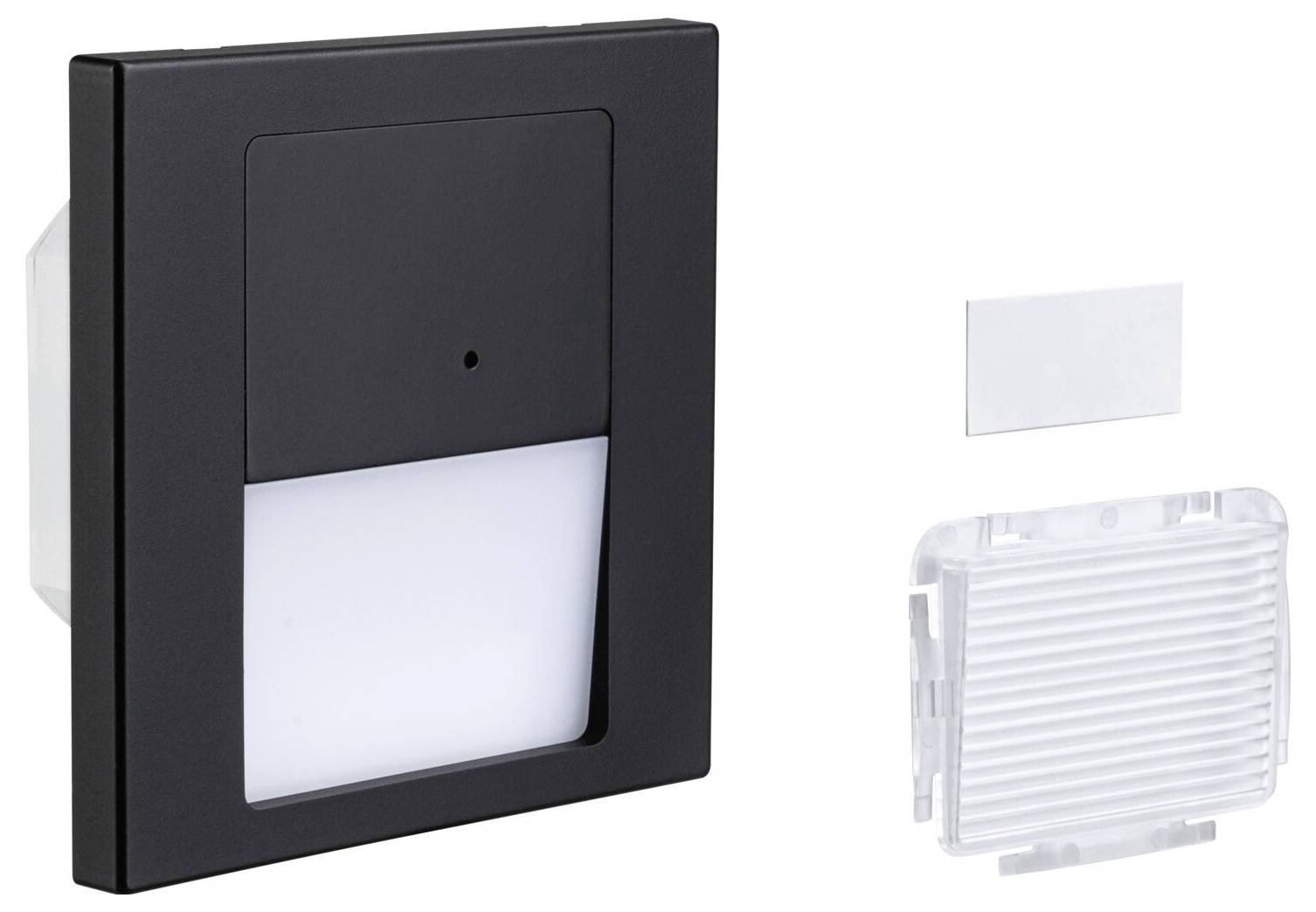 Paulmann 80004 Tsaro eckig 80x36mm 1W 80lm 230V 2700K Wandinbouwarmatuur LED 1 W Zwart (mat)-5
