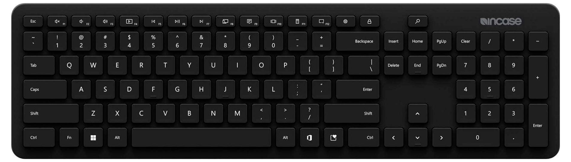 Incase Toetsenbord Draadloos QWERTZ, Duits Zwart-0