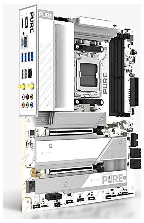 Sapphire PURE X870A Moederbord Socket AMD AM5 Vormfactor ATX Moederbord chipset AMD® X870-1