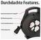 Zwarte kabelspoel met de titel 'Doordachte functies': ergonomische draaggreep, oververhittingsbeveiliging, 4 stopcontacten en 2 USB-oplaadpoorten.
