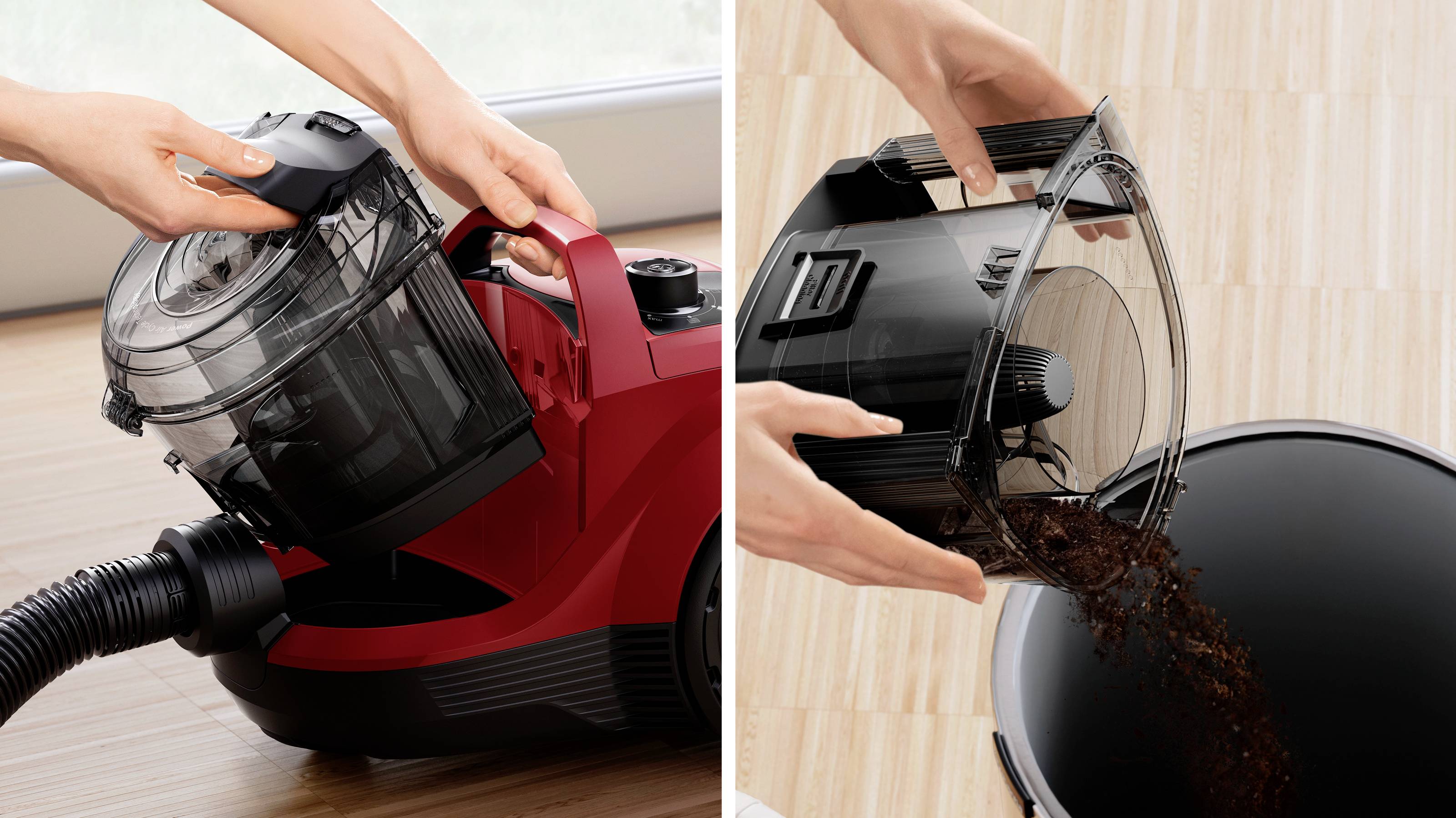 Bosch beutelloser Staubsauger Serie 4, rot Stofzuiger zonder zak Zakloos-5