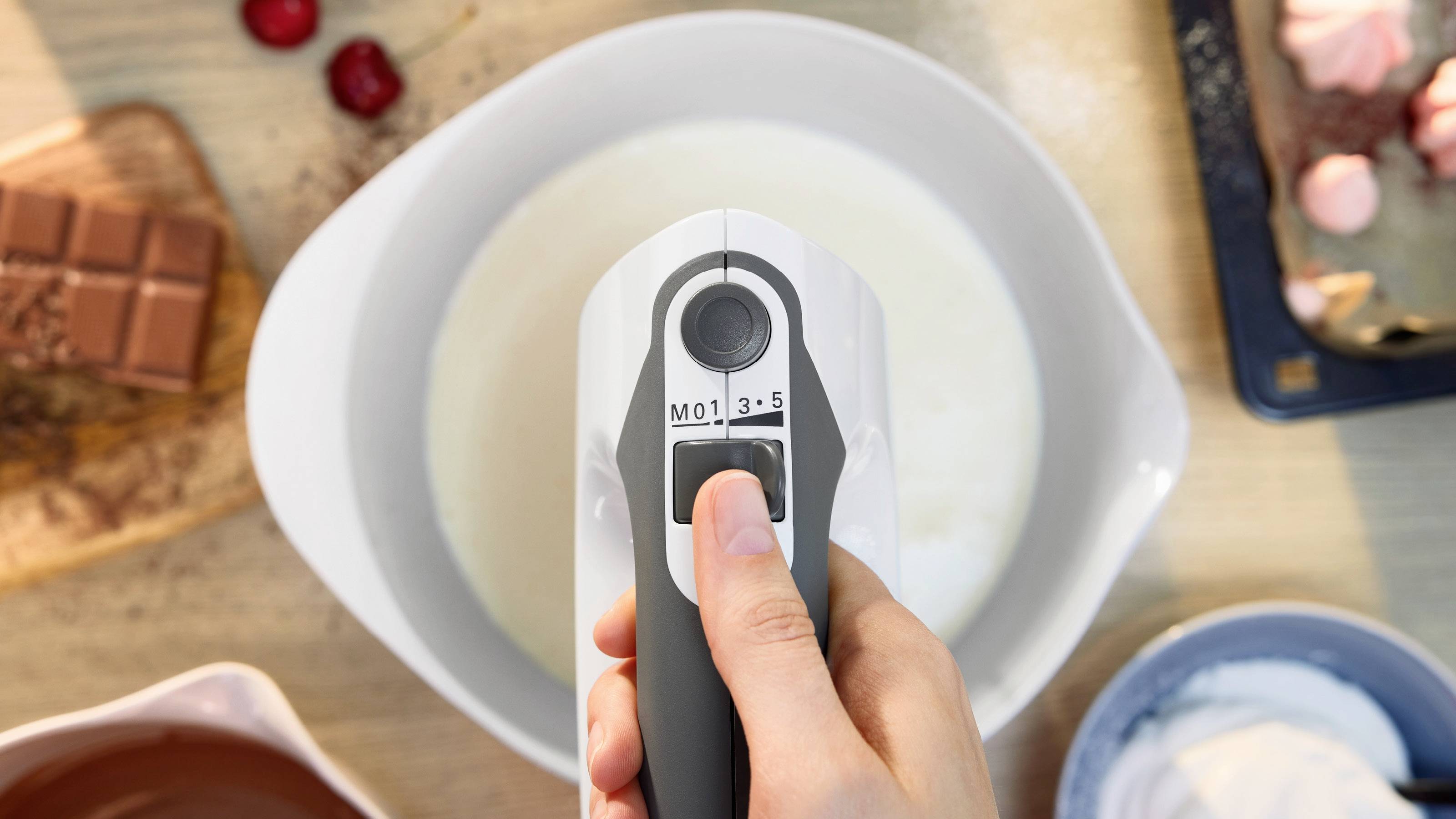 Bosch ErgoMixx 750 Watt, Edelstahl-Mixuß Handmixer 750 W Zwart, Wit-8