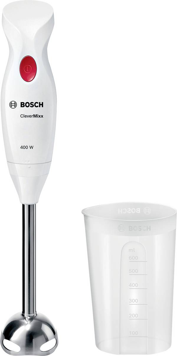 Bosch CleverMixx 400 Watt Metallfuß Staafmixer 400 W  RVS, Wit