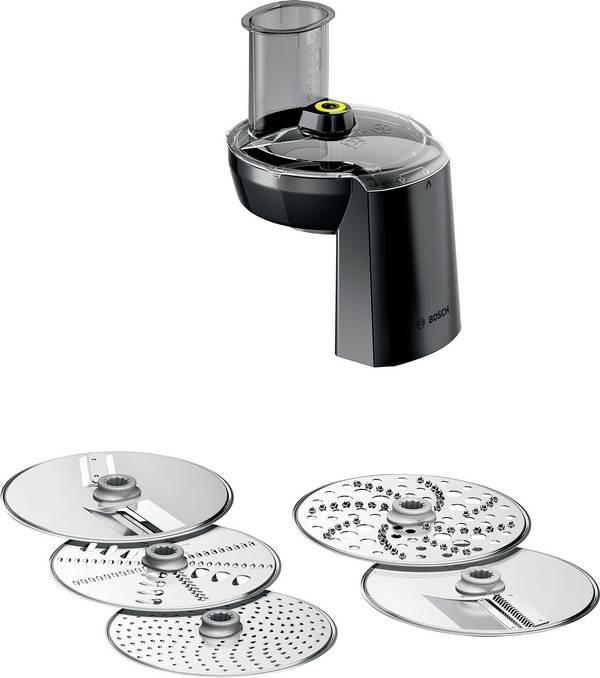 Bosch VeggieLove Set für Bosch Küchenmaschine Serie 6 und 8 Hakmachine  Zwart, Transparant