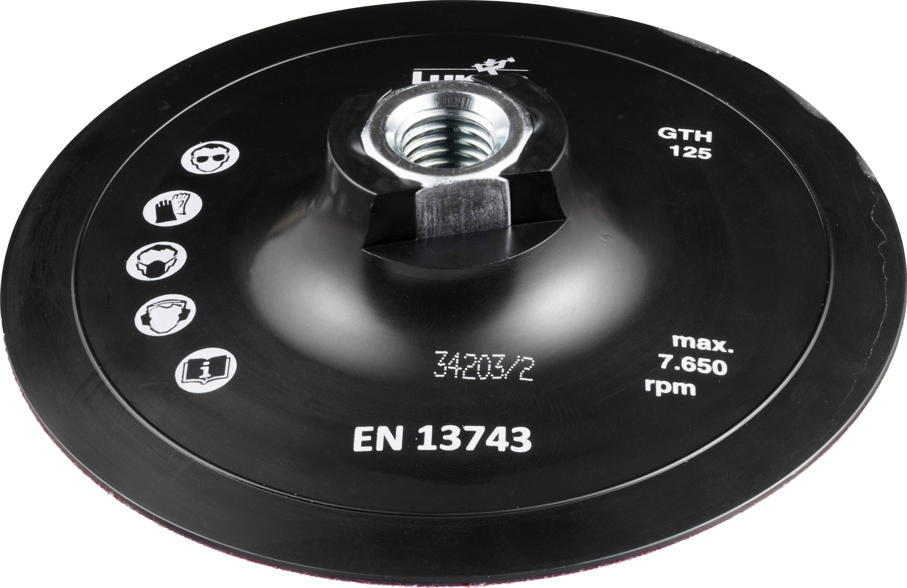 LUKAS-ERZETT A38311251004 Gereedschapshouder GTHX voor klittenbandschuurbladen Ø 125 mm met M14-schroefdraad Diameter 125 mm 1 stuk(s)