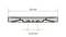 Dwarsdoorsnede-diagram van een structuur met een breedte van 22,23 mm en een lengte van 125 mm. De afbeelding toont materiaallagen en afmetingen.