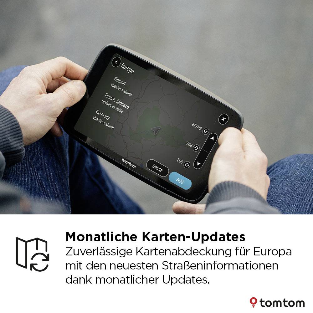 Maandelijkse kaart-updates: Betrouwbare kaartdekking voor Europa.