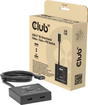 club3D CSV-2511 USB-C (USB 3.2 Gen 2) adapter  Bidirectioneel bruikbaar, LED-weergave