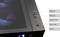 Voorkant van een computerkast met USB 3.0- en 2.0-poorten, 3,5mm audiojack, reset-LED-knop en aan/uit-knop.