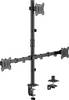 SpeaKa Professional SP-MM-231 Monitorbeugel Aantal monteerbare displays: 3 Display(s) 43,2 cm (17") - 81,3 cm (32") Zwart In hoogte verstelbaar, Kantelbaar, Roteerbaar, Zwenkbaar
