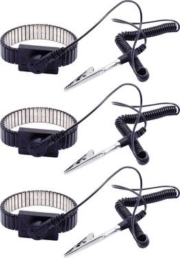 Quadrios  ESD-armband Zwart  Drukknop 10 mm