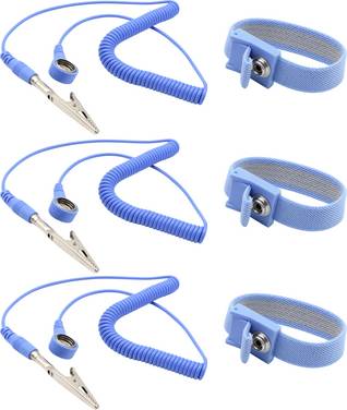 Quadrios  ESD-armband Blauw  Drukknop 10 mm