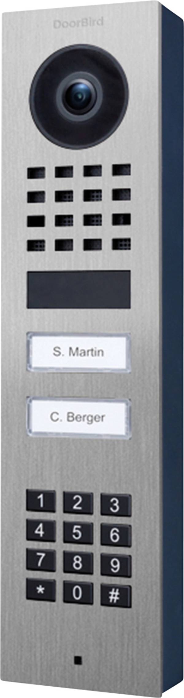 DoorBird D1102KV AP  Buitenunit voor Deurintercom Bluetooth, WiFi, LAN  RVS V2A (geborsteld)