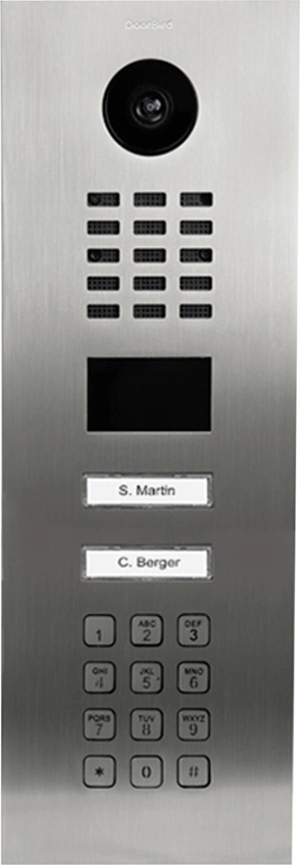 DoorBird D2102KV Buitenunit voor Deurintercom LAN RVS V2A (geborsteld)