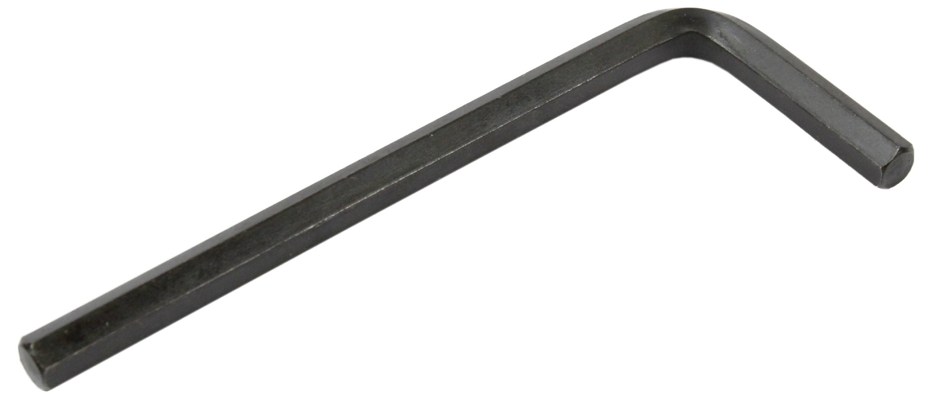 Een L-vormige inbussleutel, veelgebruikt voor het vastdraaien of losdraaien van bouten en schroeven met zeskantopeningen, geïsoleerd op wit.