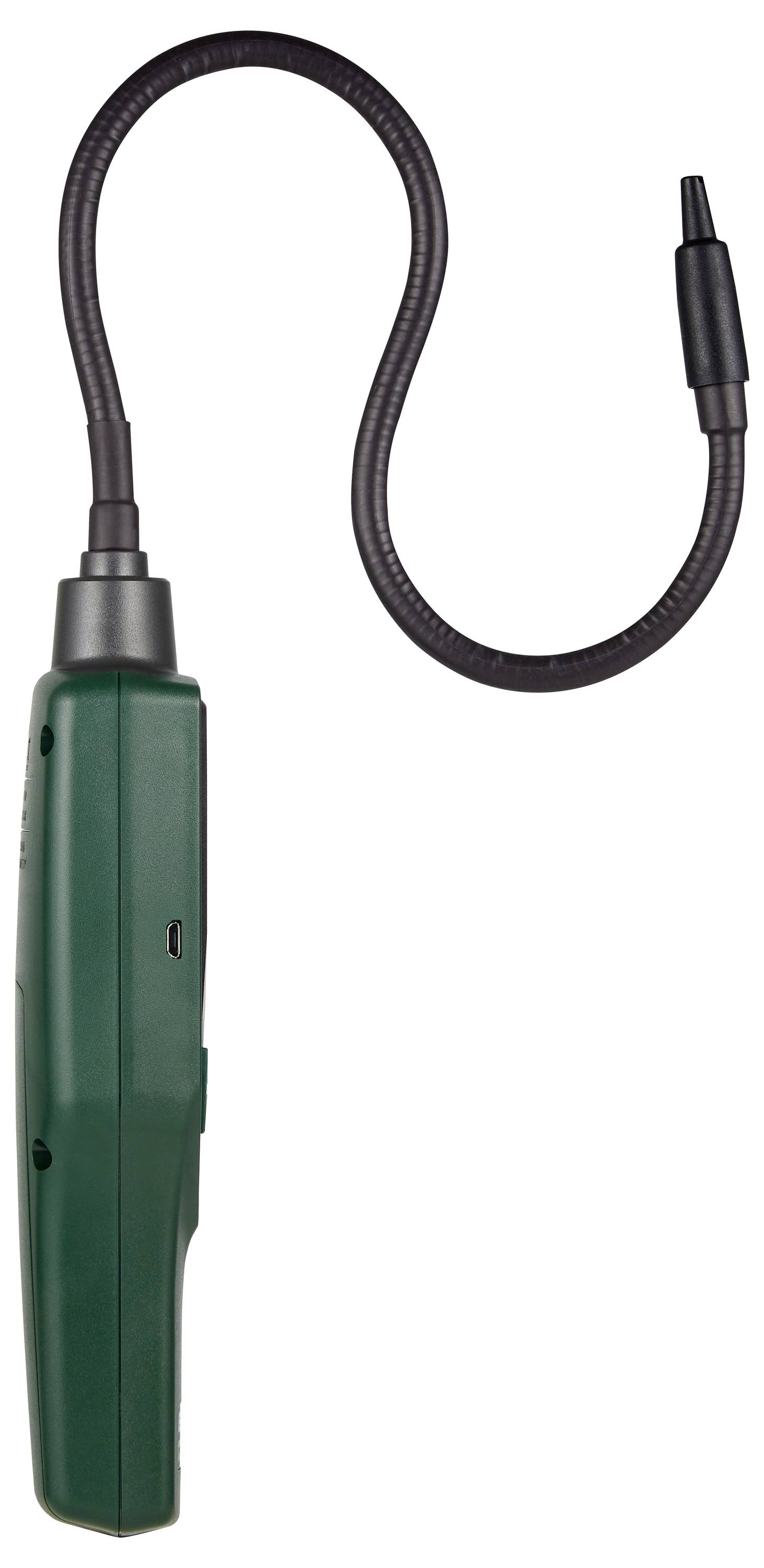 Een handmatige inspectiecamera met een flexibele, slangenachtige aanhechting, gebruikt voor het bekijken van moeilijk bereikbare plekken.