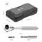 'TOOLCRAFT' ratelgereedschapset met koffer. Koffermaten: 166mm x 94,5mm x 39,5mm. Ratel: 106mm lang. Bitformaten: 26mm, 56mm.