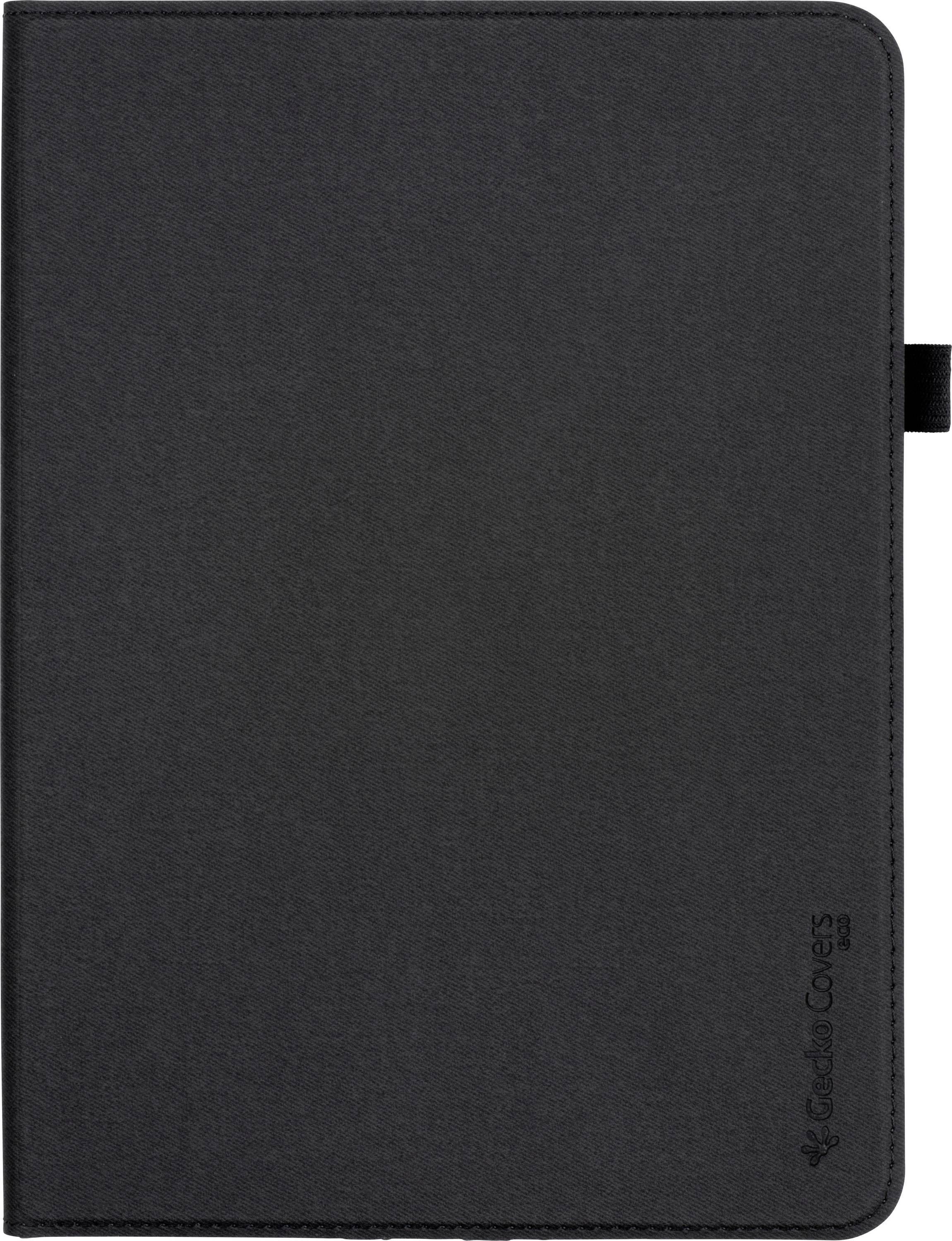 Een zwarte notitieboekcover met een gestructureerd oppervlak en een elastische band aan de zijkant. De merknaam 'Canada Covers' is onderaan gepreegd.