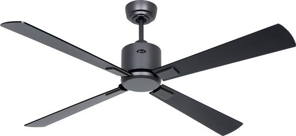 CasaFan ECO NEO III 132 BG-SW/TK WiFi Flügel Schwarz/Teak Plafondventilator  27 W (Ø x h) 132 cm x 360 mm Basaltgrijs Met afstandsbediening, Timer, Met wintermodus, Bediening via App