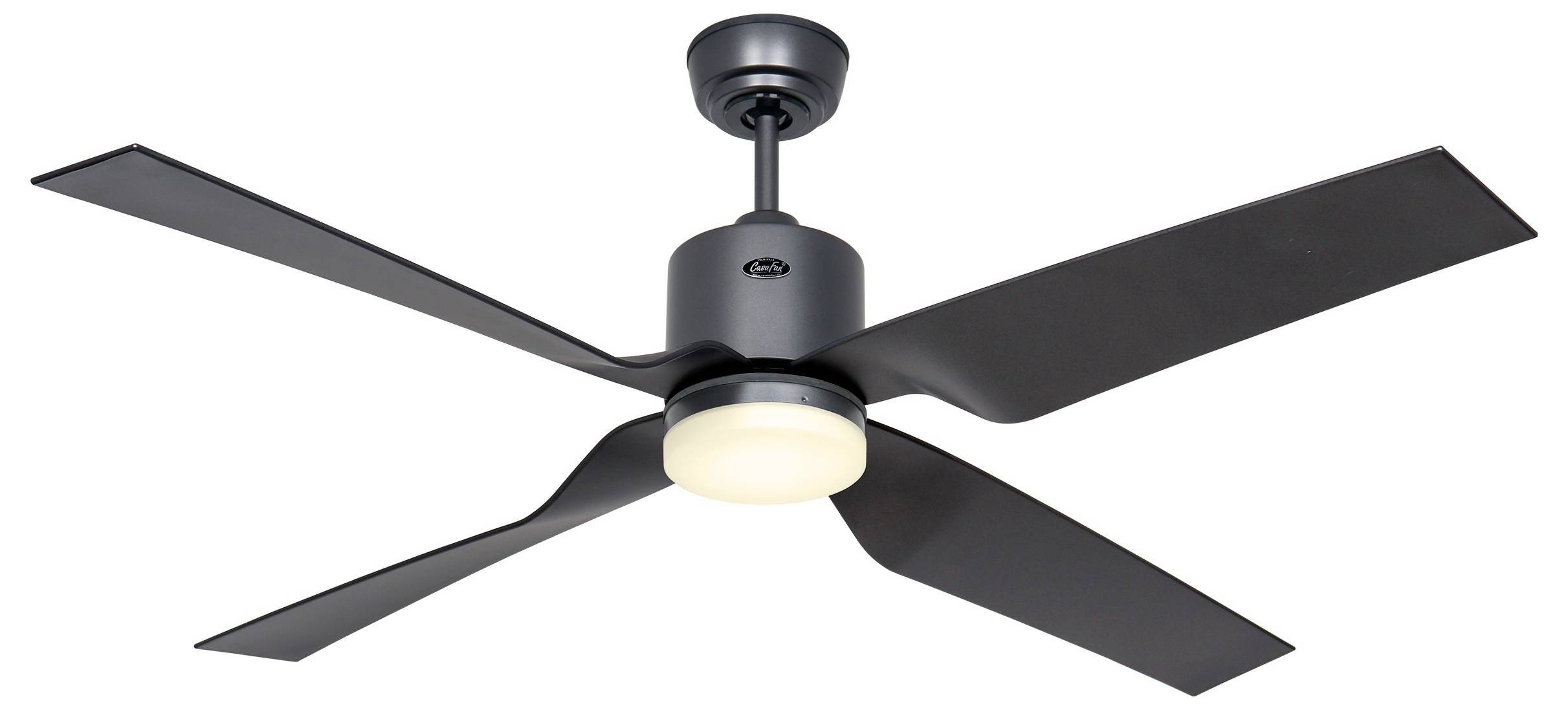 CasaFan ECO VENTOS IP44 132 BG-BG WiFi Flügel basaltgrau Plafondventilator 26 W (Ø x h) 132 cm x 435 mm Basaltgrijs Met -1