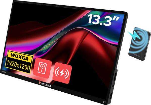 Verbatim  Touchscreen monitor Energielabel: A (A - G)  33.8 cm (13.3 inch)  16:10 6 ms