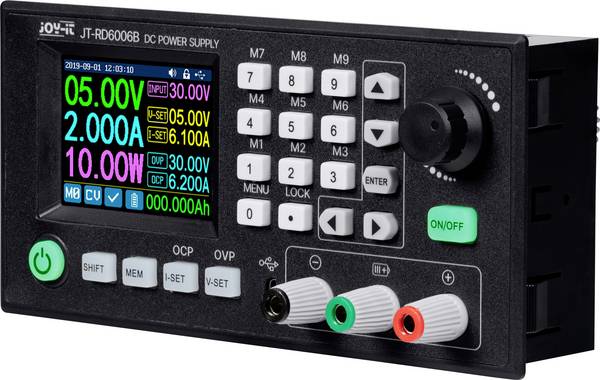 Joy-it RD6006B Labvoeding, regelbaar  0 - 60 V 0 - 6 A   Op afstand bedienbaar, Programmeerbaar, Smal model Aantal uitgangen: 2 x