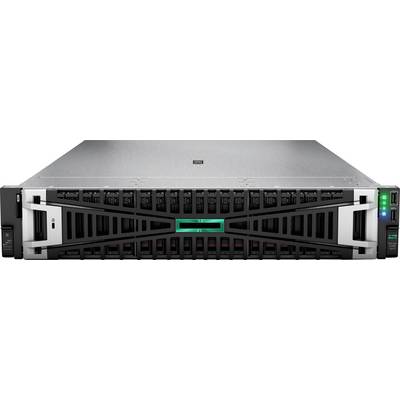 Een rack-gemonteerde server met meerdere schijfruimtes en LED-indicatoren op het frontpaneel, geschikt voor gegevensbeheer en verwerkingstaken.