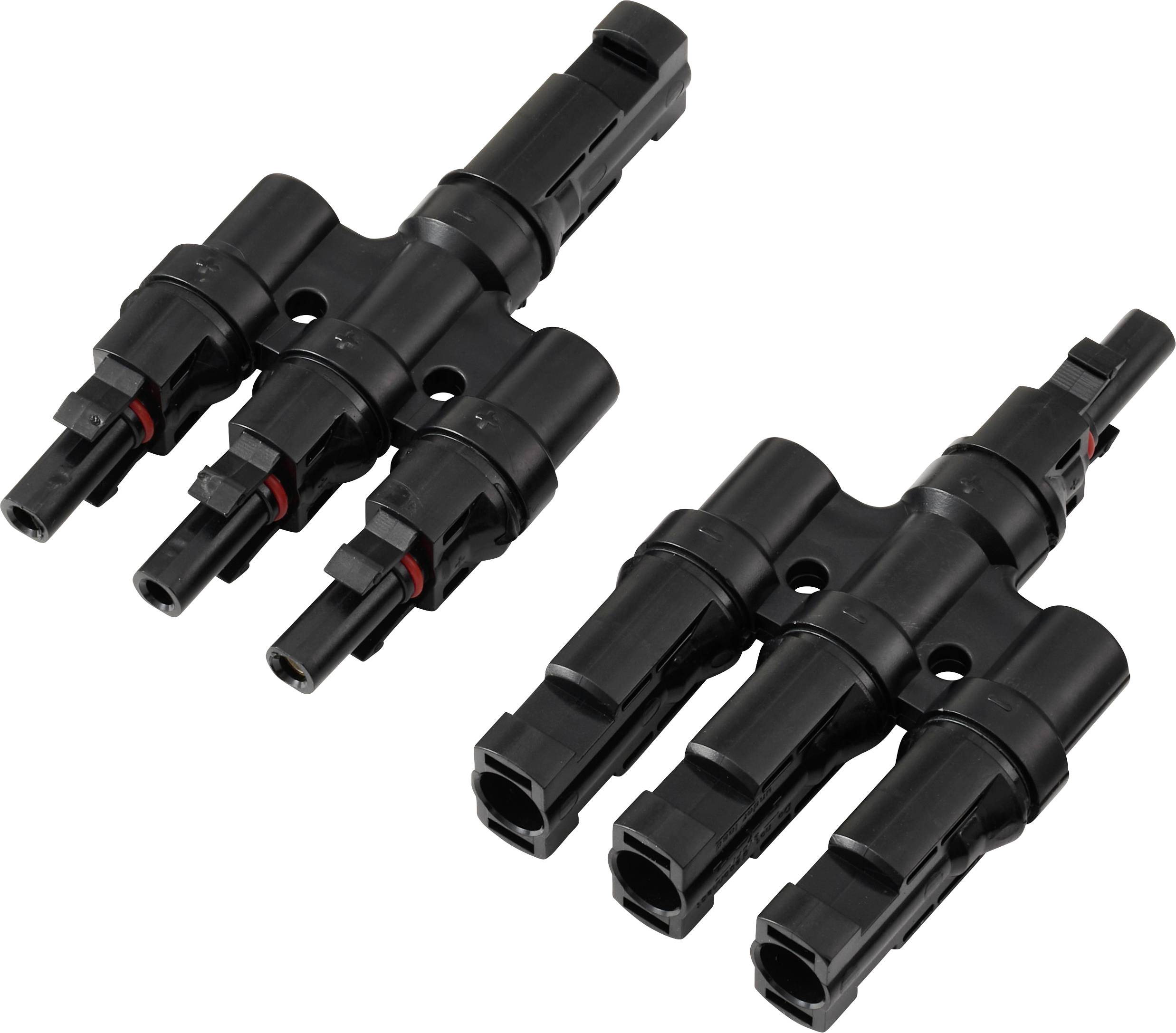 'MC4-connectoren in een Y-vorm.'