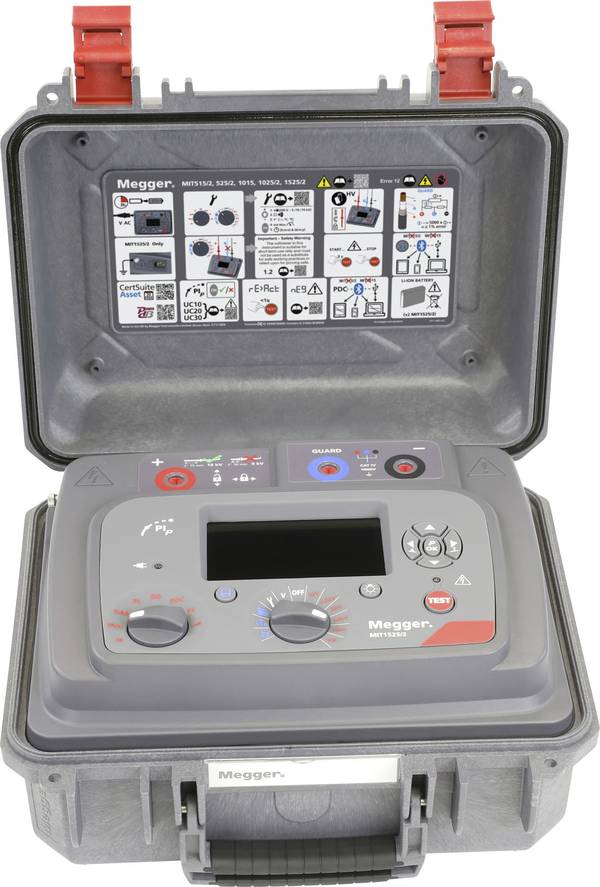 Megger MIT1525/2-EU ADVANCED 15kV IRT 2024 PIP Isolatiemeter  1000 V, 2500 V, 5000 V, 10000 V, 15000 V 30 TΩ
