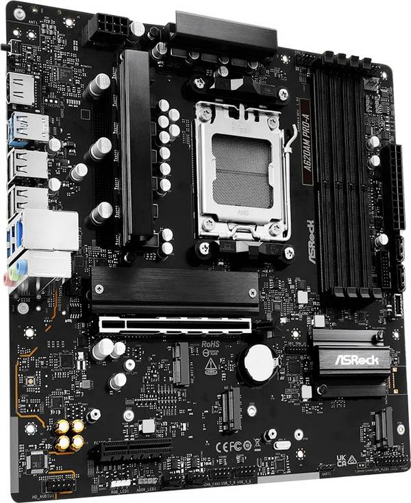 ASRock A620AM Pro-A Moederbord Socket AMD AM5 Vormfactor Micro-ATX Moederbord chipset AMD® A620A