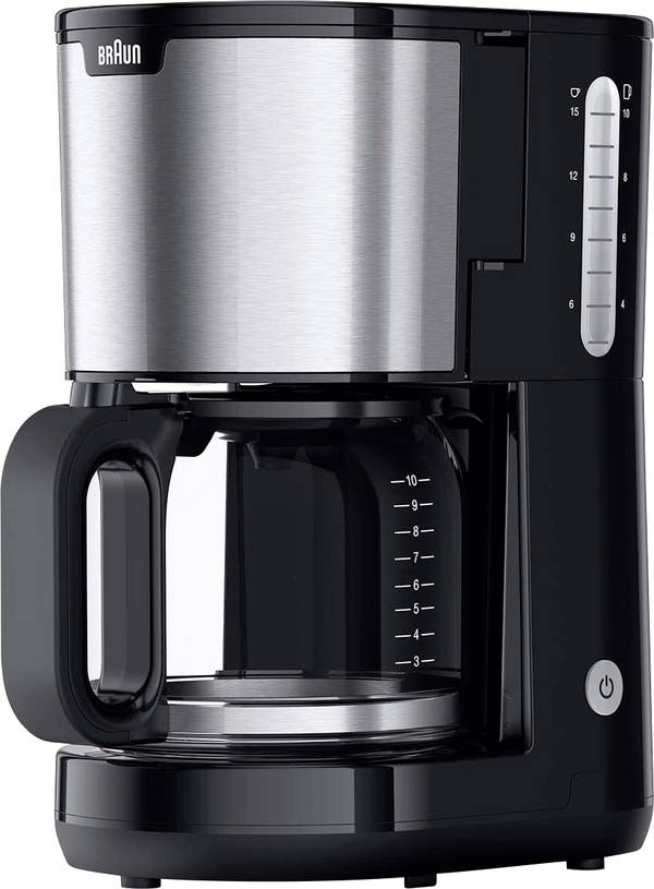 Braun KF 1500 BK Koffiezetapparaat Zwart, RVS  Capaciteit koppen: 10 Glazen kan