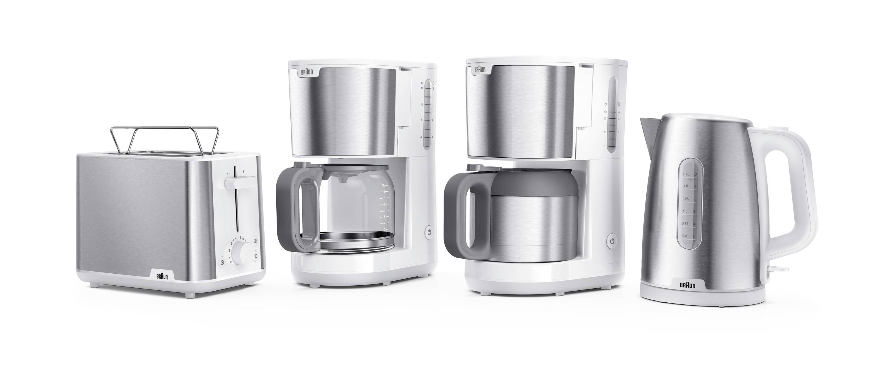 Braun KF 1505 WH Koffiezetapparaat RVS, Wit Met thermoskan-1