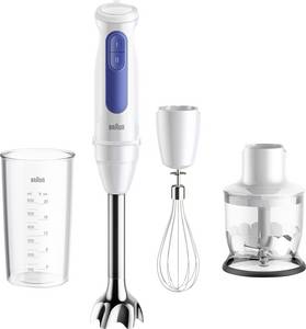 Conrad Braun MQ 30202 M Staafmixer 900 W Wit, Blauw aanbieding