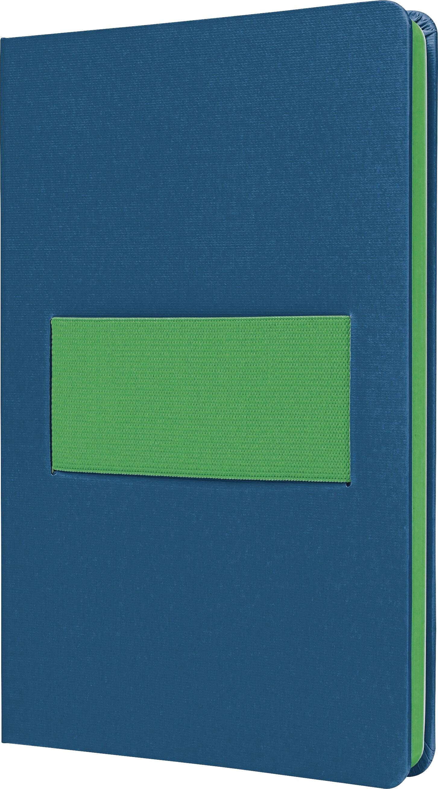 Sigel LS204 Notitieboek Linescape Hardcover DIN A5 Geruit Middelblauw, Neon-groen 88 vellen-0