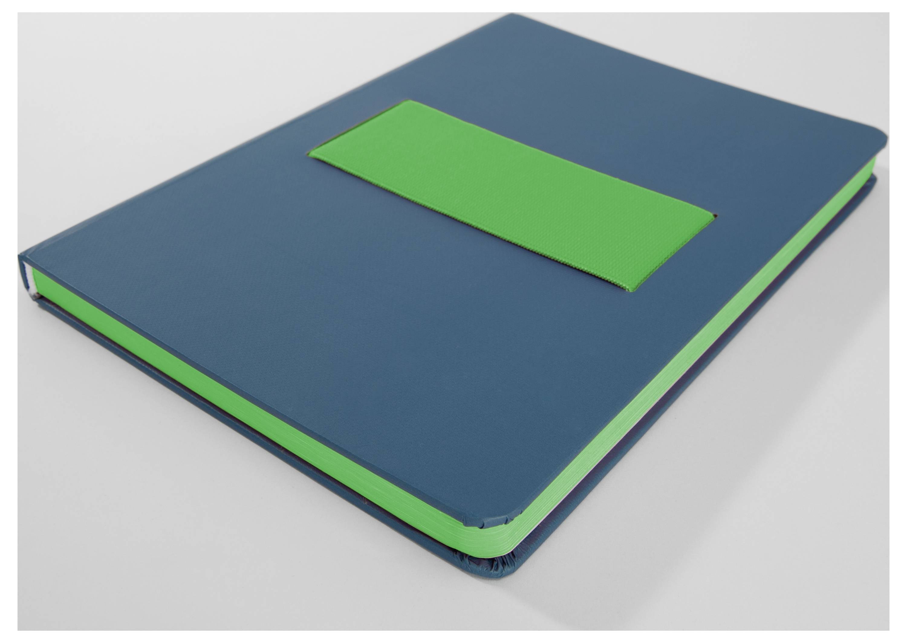 Sigel LS204 Notitieboek Linescape Hardcover DIN A5 Geruit Middelblauw, Neon-groen 88 vellen-4