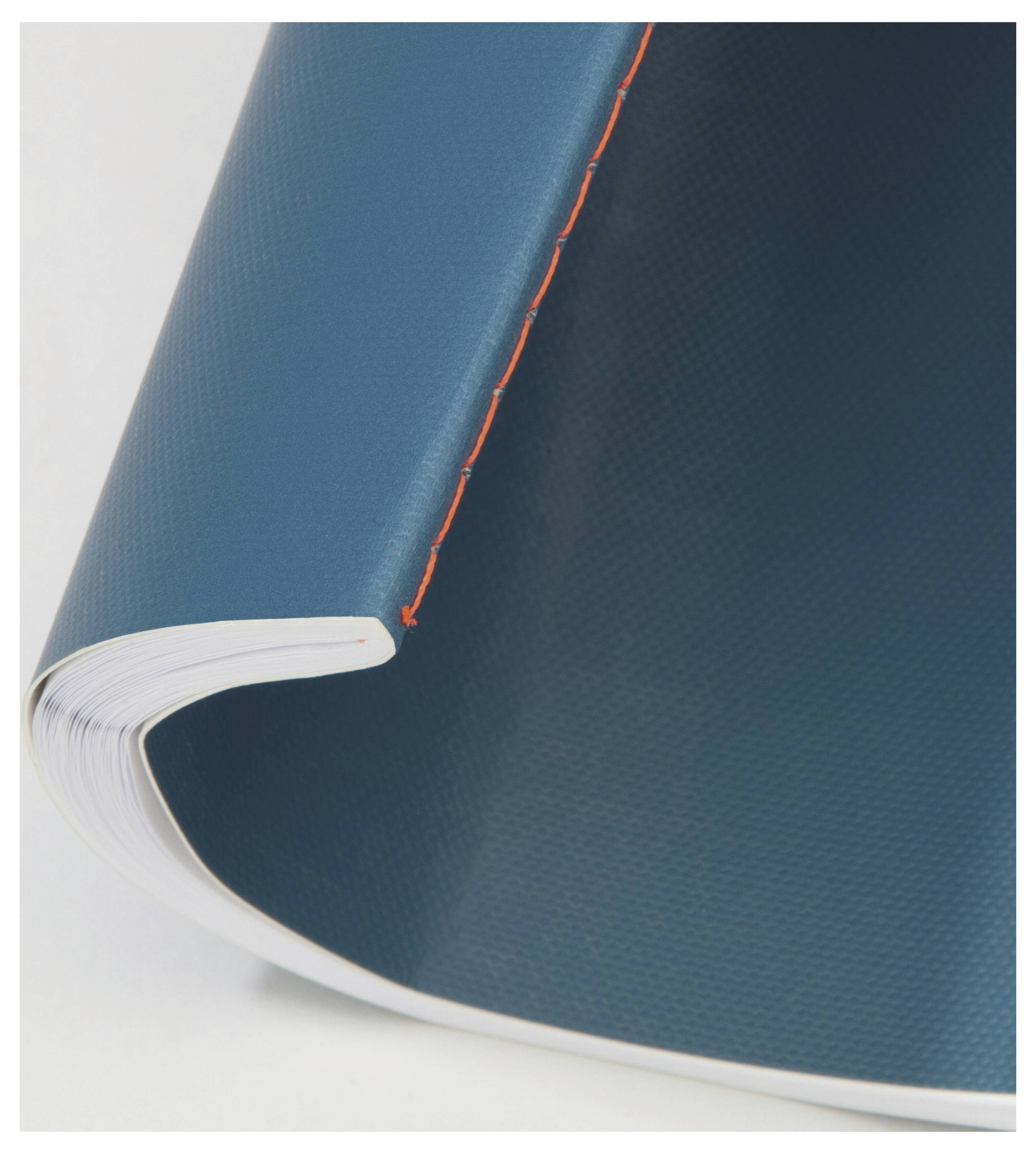 Sigel LS305 Notitieboekje Linescape Softcover 2 stuk(s) DIN A5 Gelinieerd Middelblauw, Neon-oranje 34 vellen-4