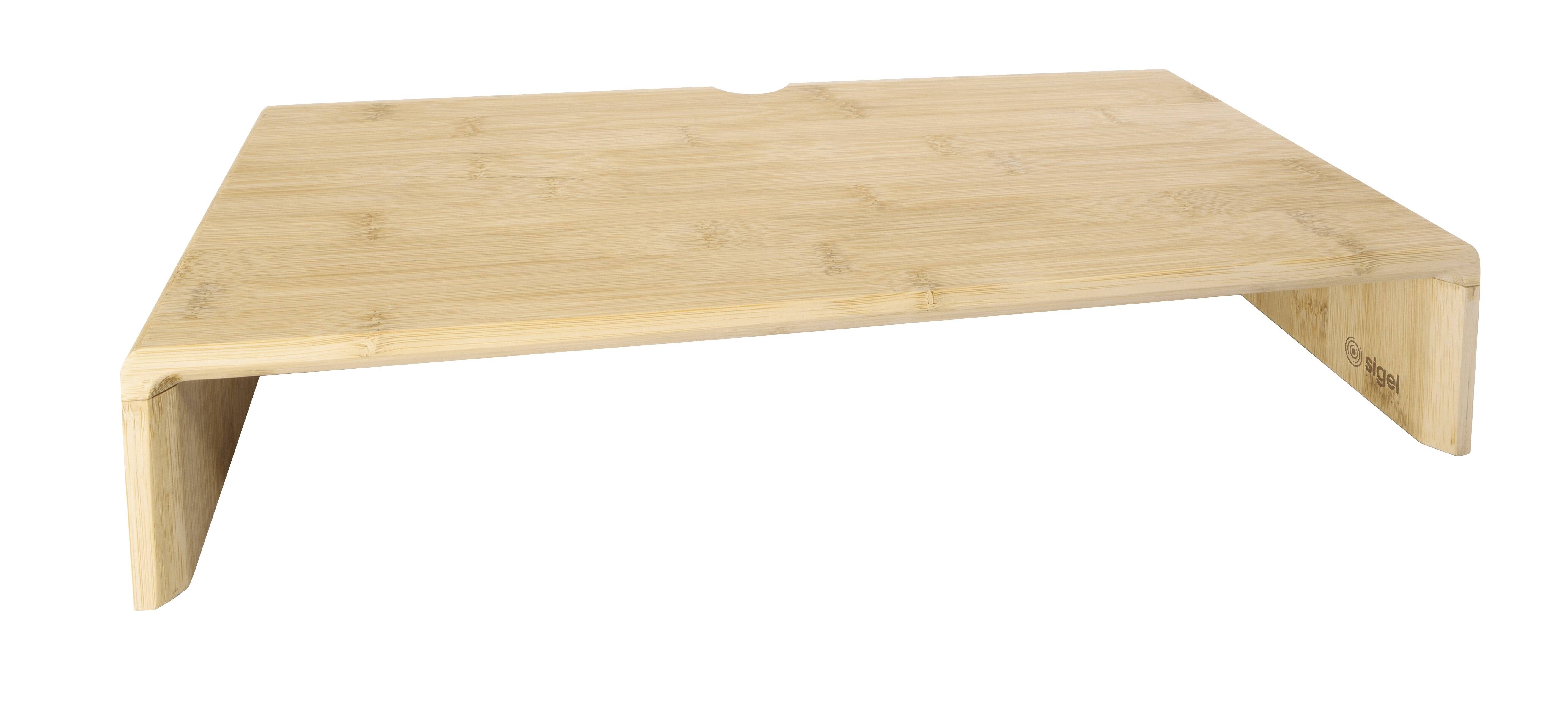Sigel SA208 Monitorverhoging Eyestyle (b x h x d) 50 x 8 x 19.50 cm Bamboe Beige