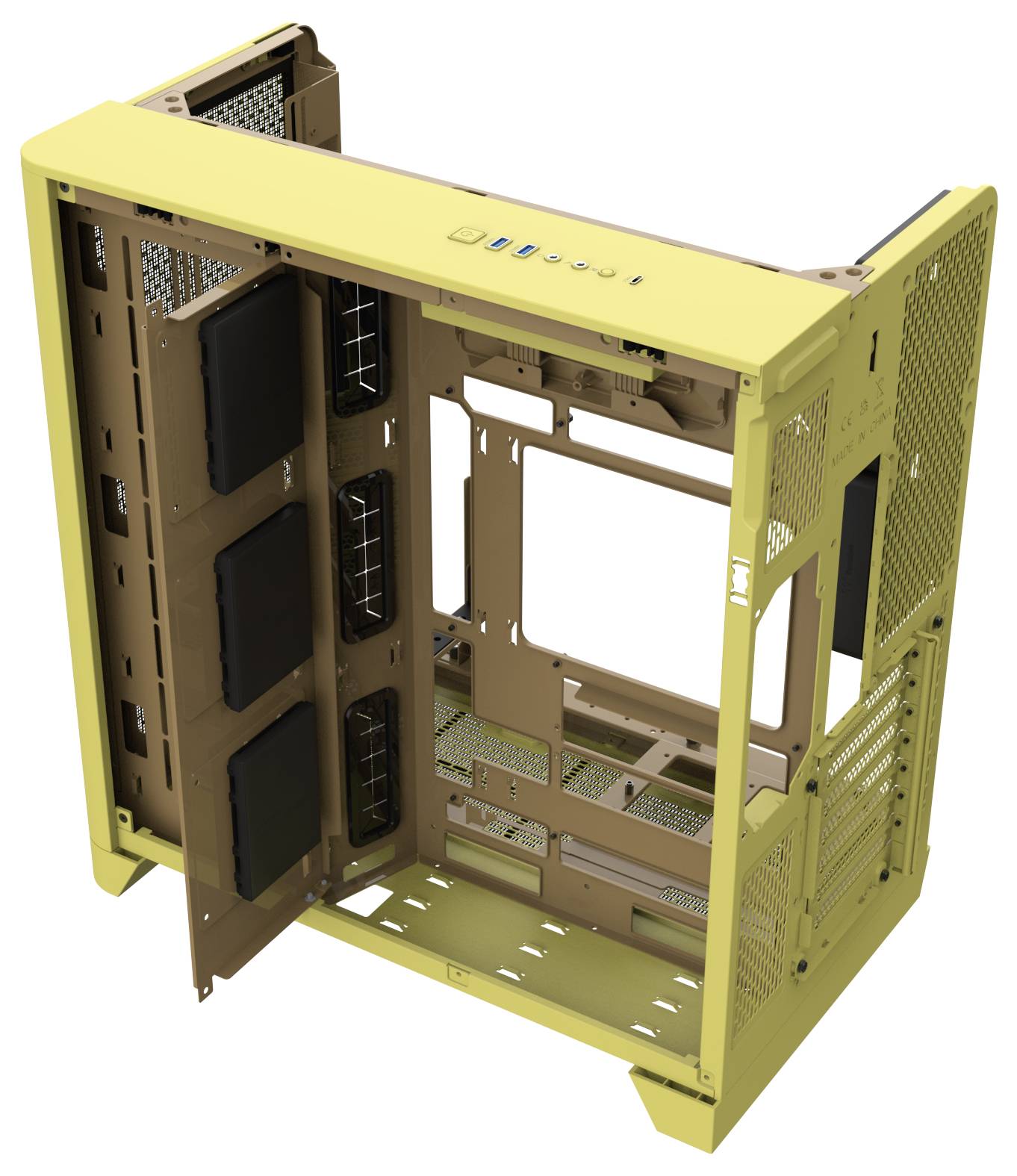 Thermaltake View 390 Air Butter Caramel Midi-tower PC-behuizing Caramel Stoffilter, Geïntegreerde verlichting, 2 voorgeï-24