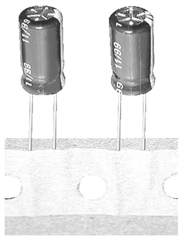 Kemet Elektrolytische condensator Radiaal bedraad 2.5 mm 100 µF 25 V/DC 20 % (Ø x h) 6.3 mm x 11.0 mm 1 stuk(s) Tape