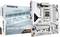 'GIGABYTE B850M EAGLE WIFI6E ICE' moederbord en verpakking tentoongesteld. Beschikt over geavanceerde koeling en connectiviteitsopties voor gaming.