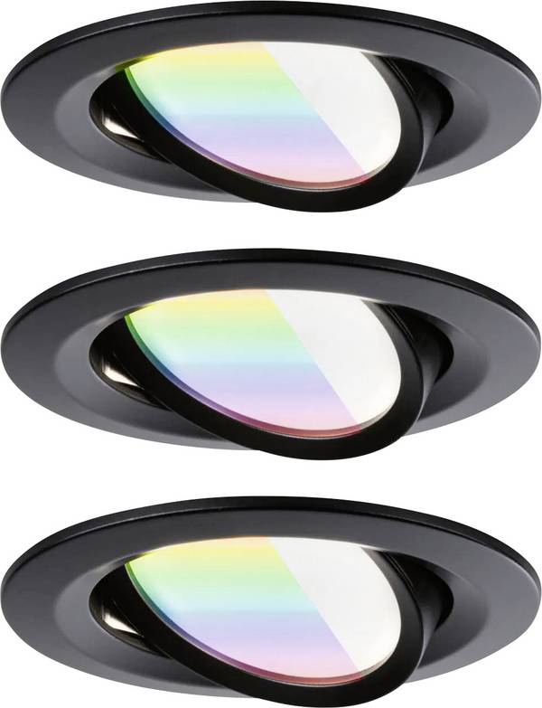 Paulmann 92437  LED-plafondlamp, LED-inbouwlamp     6 W Zwart (mat)