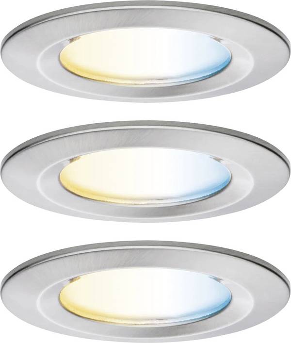 Paulmann 92443  LED-plafondlamp, LED-inbouwlamp   LED  6 W IJzer (geborsteld)