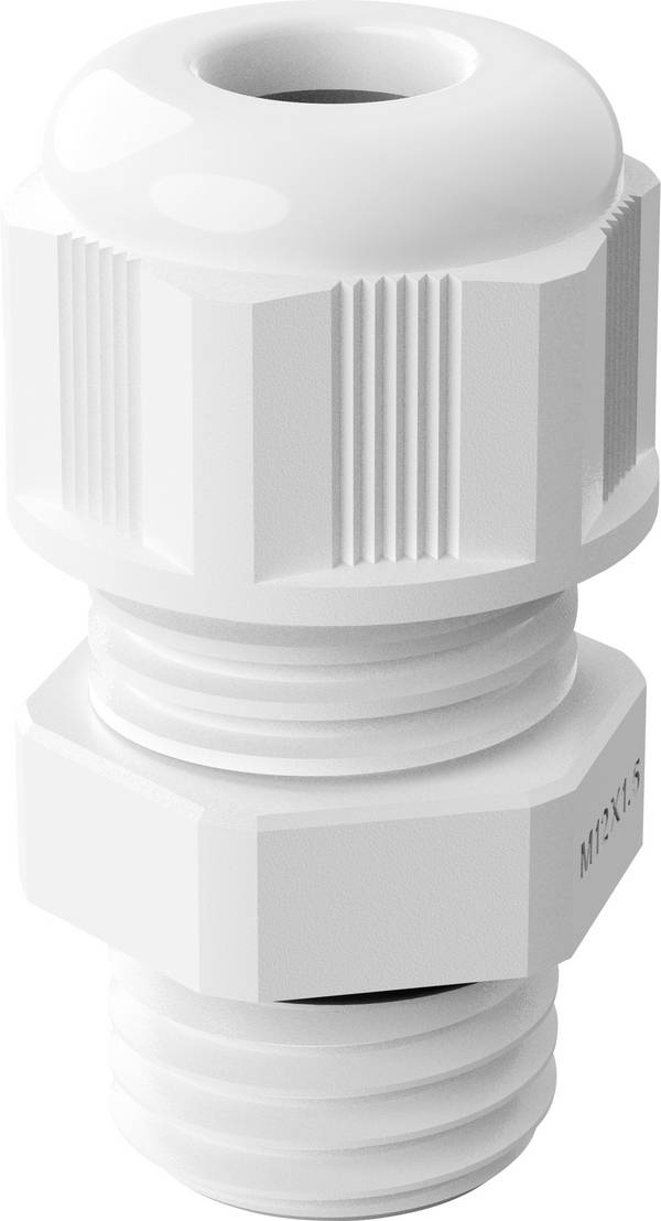 Bopla 12000311 Wartel Geïntegreerde trekontlasting M12 x 1.5 M12 Polyamide Wit 1 stuk(s)
