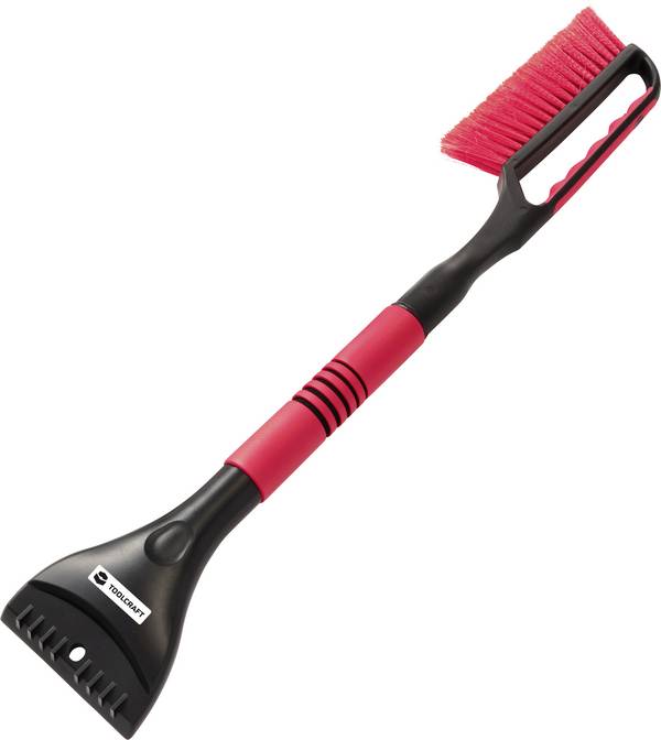 TOOLCRAFT  ABS kunststof, PP, EVA-form IJskrabber / sneeuwbezem Met sneeuwschuiver, Softgrip  Auto Zwart/rood