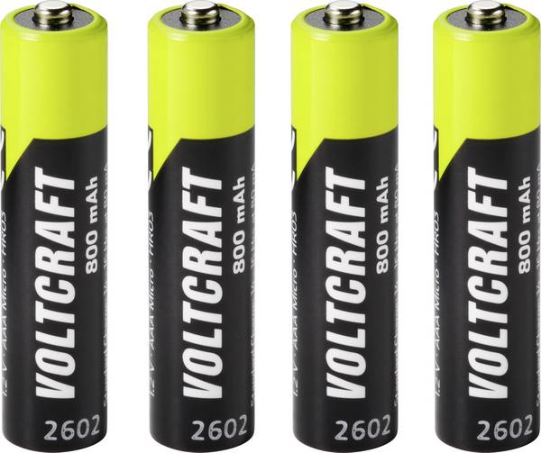 VOLTCRAFT  Oplaadbare AAA batterij (potlood) NiMH 800 mAh 1.2 V 4 stuk(s)