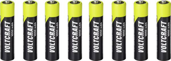 VOLTCRAFT  Oplaadbare AAA batterij (potlood) NiMH 1050 mAh 1.2 V Klaar voor gebruik 8 stuk(s)